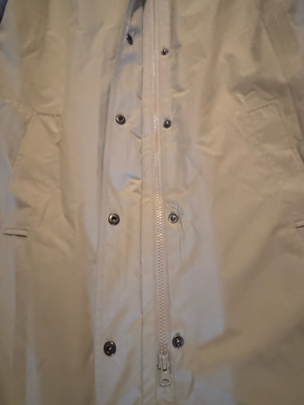 Lands' End Women's Sz Med Light Tan Utility Trench Coat w/ Belt & Button Lining - Picture 9 of 15